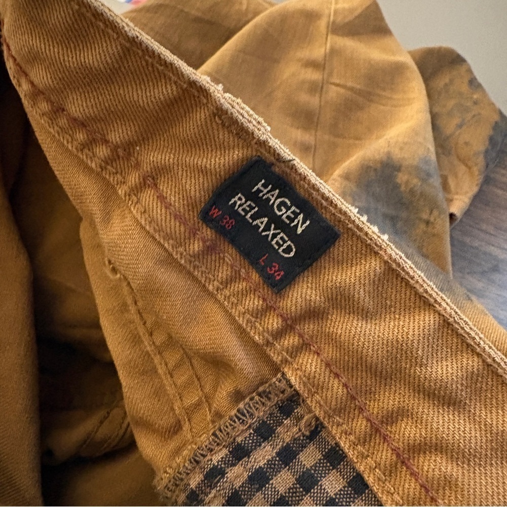 ❤️ Cult of Individuality Brown Jeans with Paint Splat Black Details 38 - Picture 7 of 12